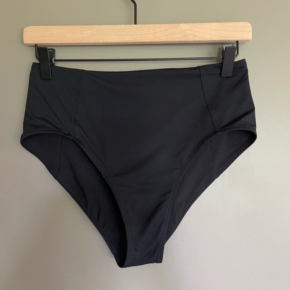 Athleta High Waist Bikini Bottom Size Small Black Swimwear Swimsuit Comfortable - Picture 4 of 15